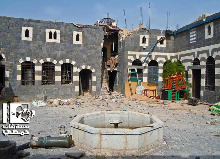 Zerstörtes Stadtviertel in Homs